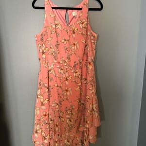 Target Women's Pink Floral Midi Dress